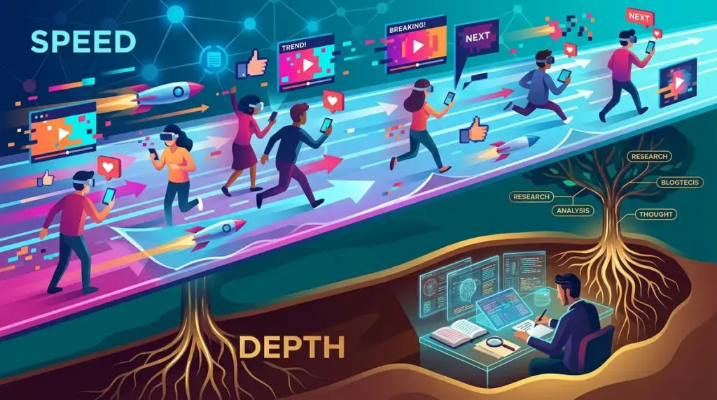 How the Attention Economy Rewards Speed Over Depth
